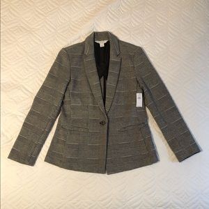 Plaid Single Button Blazer